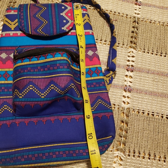 Boho Multicolored Tribal Print Backpack - Picture 7 of 7